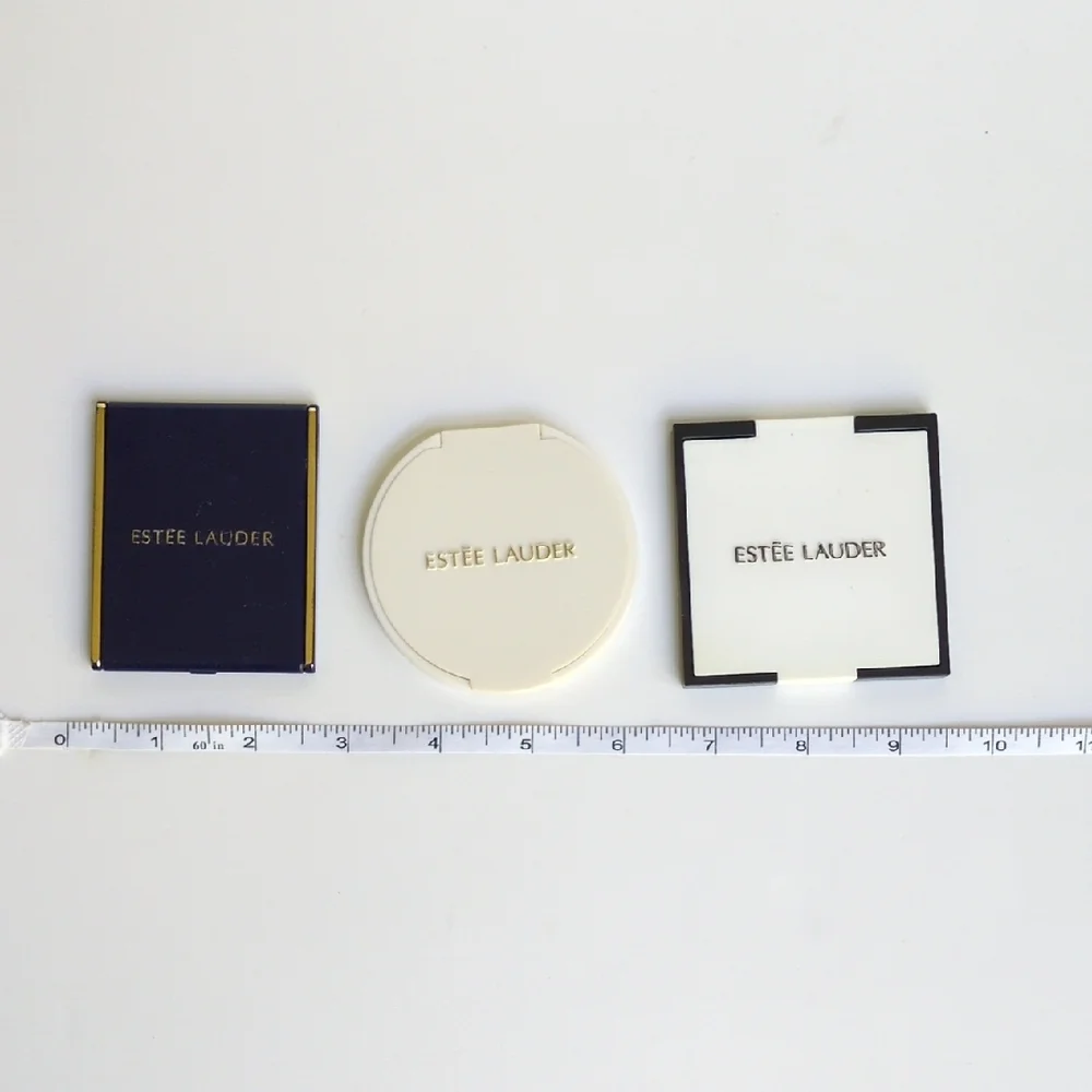 Vintage Estee Lauder Compact Standing Travel or Purse Mirrors - Rectangle Circle
